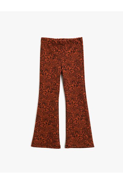 Koton Flared Leg Trousers Floral