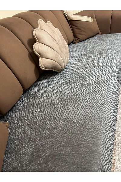 Tekstilsa New Fashion Dark Grey Sponge Sofa Cover - 1 Piece 210*170 cm