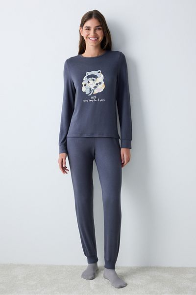 Penti Sleep Mood Thermal Grey T-Shirt-Pyjama-Oberteil