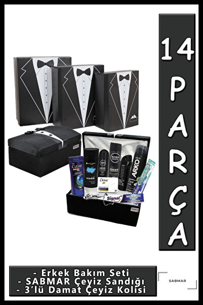 Pierre Cardin Erkek Bohçası Damat Bohça Seti Damat Çeyiz Sandığı Erkek Bakım ...