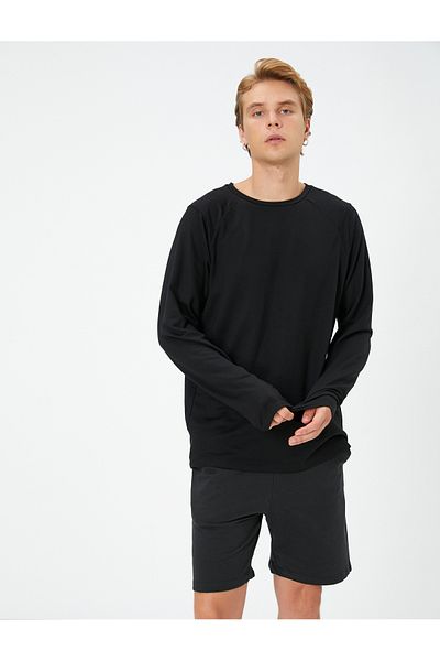 Koton Men's Black T-Shirt - 4Wam10070Nk