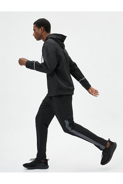 Koton Sports Sweatpants with Lace Waist Stitching Detail and Pocket