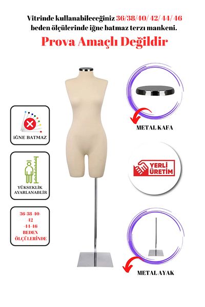 Manken İstanbul Το Needleproof Display Rack Aim Proof Mannequin - Παντελόνι Tailor Wear (μέγεθος 36-46)