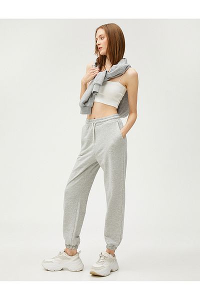 Koton Jogger Sweatpants Tie Waist Pocket Cotton