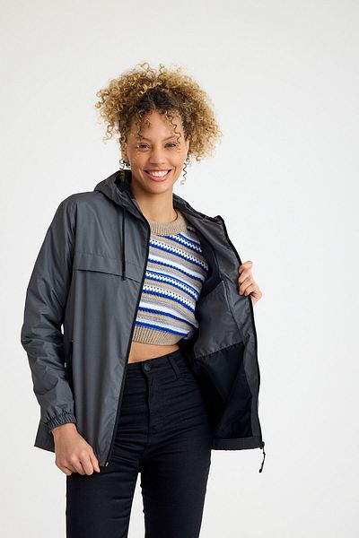 comstar Women's Lined Water Resistant Hooded Raincoat