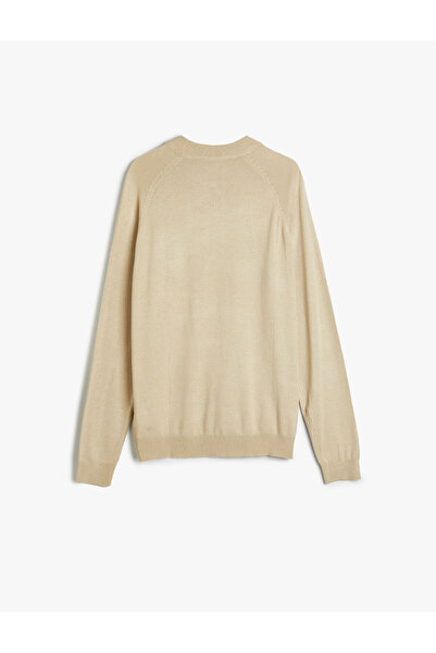 Koton Basic Sweater Knitwear Stand Collar Long Sleeve