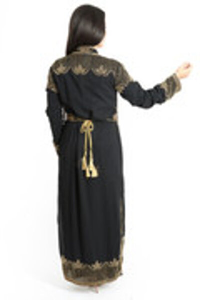 IKKXA Crystal Bliss Handcrafted Black Kaftan IKW9134