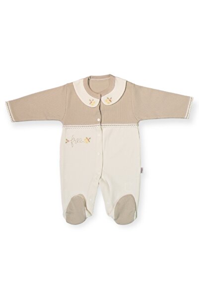 Gaye ÇİÇEK NAKIŞLI BİYE DETAYLI BEBE YAKA TULUM