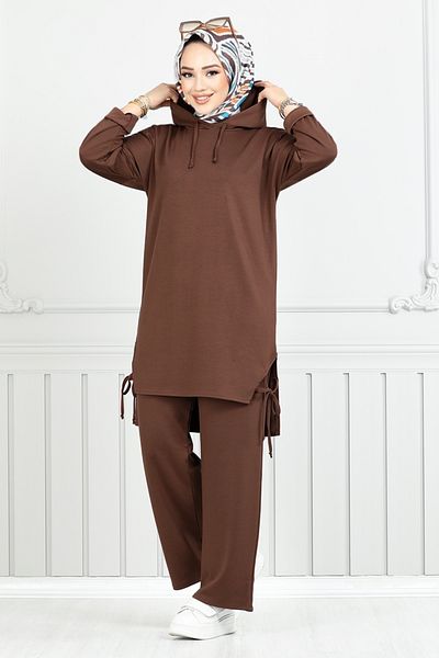 ModaMerve Oyso Fabric Set - Side Laces, Brown, 5687Znk903-M