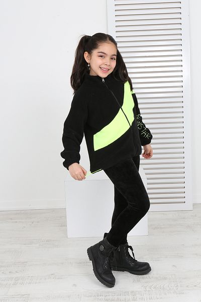 Toontoy Girl's Colorful Fleece Cardigan