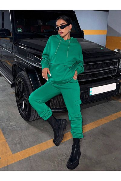 DCL STYLE Thick Set Tracksuit with Hoodie