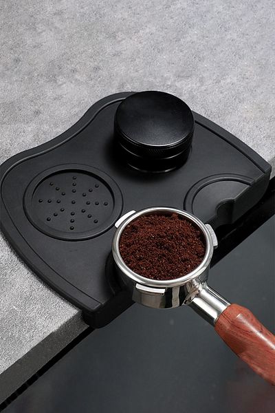 Chavin Black Silicone Coffee Mat - Tamper Holder Cin447