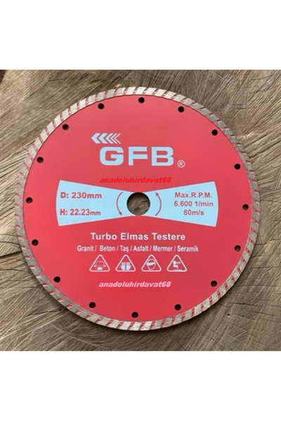 GFB 230MM BETON KESME TESTERESİ GRANİT MERMER TAŞ KESİCİ ELMAS DİSK