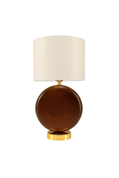 Bahar Aydınlatma Adel Dark Brown Wooden Lampshade