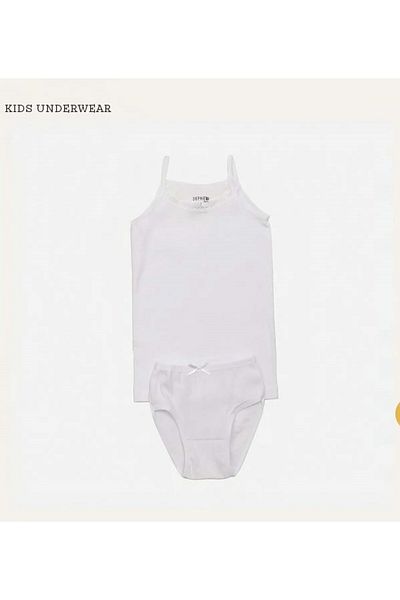 Defne Baby Σετ εσώρουχα μπόξερ με μοτίβο για κορίτσια Cotton Singlet
