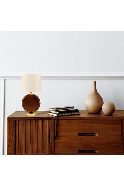Bahar Aydınlatma Adel Dark Brown Wooden Lampshade