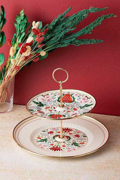 Emsan Pomegranate Enamel Layered Cookie Holder 21X29 cm