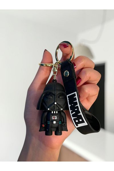 idetta Darth Vader Three-Dimensional Large Size Silicone Keychain & Bag Ornament