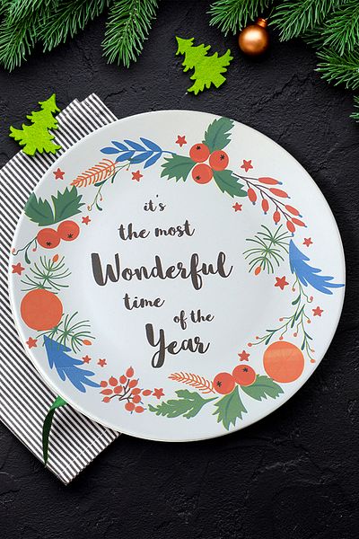 Keramika New Year - Wonderful Time Serving Plate, 26 cm 21657
