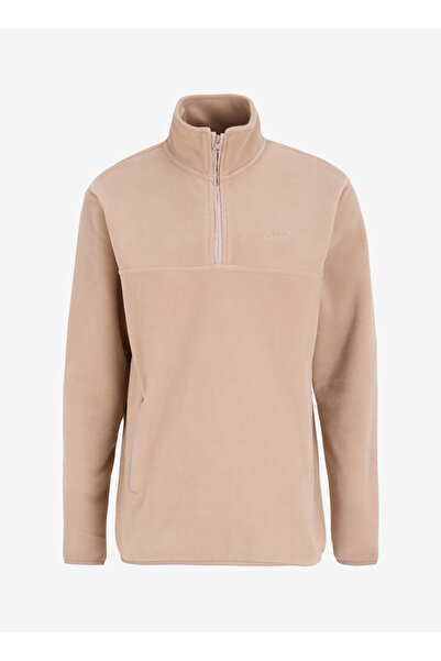 JEEP Bej Erkek Dik Yaka Relaxed Polar Sweatshirt C4WM-SWT4201
