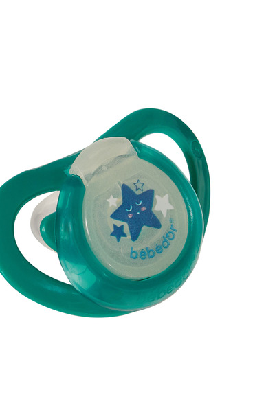 Bebedor Gece Serisi Karanlıkta Parlayan Silikon Damaklı Emzik +18ay Yeşil 183