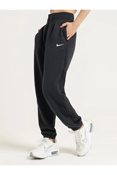 Nike Sportswear Phoenix Fleece High-Rise Oversize Siyah Kadın Eşofman Altı