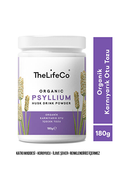 The LifeCo Organik Psyllium Karnıyarık Otu Içecek Tozu 180 G (VEGAN, GLÜTENSİZ)