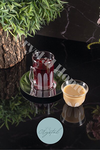 crystal home 18-Piece Tea and Coffee Set