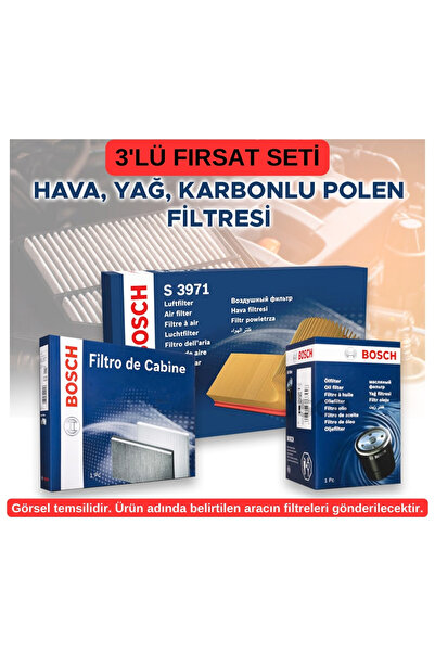 Bosch Periyodik Bakım Filtre Seti VW Polo 1.4 Tdi • 75/90 Bg • 6c1 • 02/2014-...