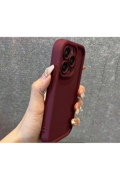 Burroe Atalier iPhone 16 Pro Max Burgundy Soft Silicone Phone Case with Camera Protection