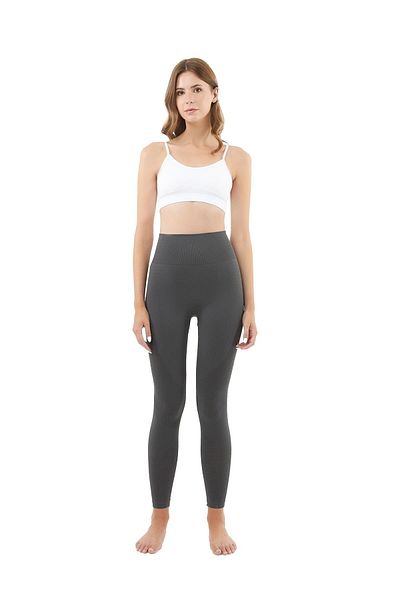 Cottonhill Jambiere sport pentru femei, afumate, cu talie înaltă, fără sudură