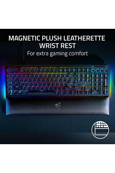 RAZER BlackWidow V4 Mechanical Gaming Keyboard-Green Switches, Wired,Multi-Function Roller, 6 Macros