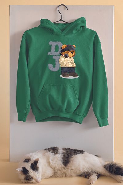 ADABEBEK Παιδική μπλούζα Unisex Oversize DJ Bear με στάμπα