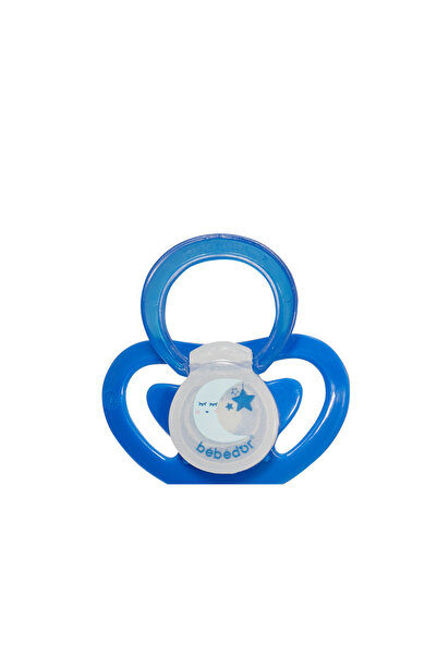 Bebedor Gece Serisi Karanlıkta Parlayan Silikon Damaklı Emzik 6-18ay Mavi 182