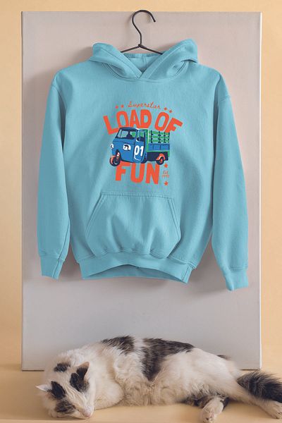 ADABEBEK Φούτερ Unisex Fun Vehicle Printed Oversize 12691