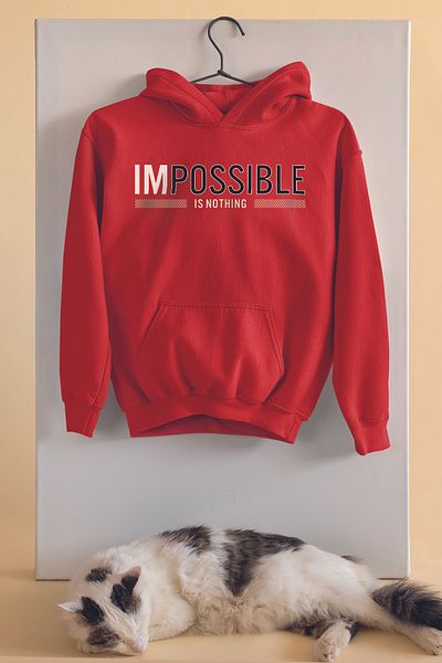 ADABEBEK Суичър с качулка Unisex Impossible Is Nothing
