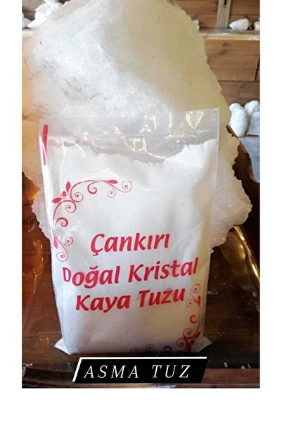ÇANKIRI KAYA TUZU 2 AD. 1 KG LIK DOĞAL KATKISZ TAŞ DEĞİRMENDE ÖĞÜTÜLMÜŞ TUZ 2KG