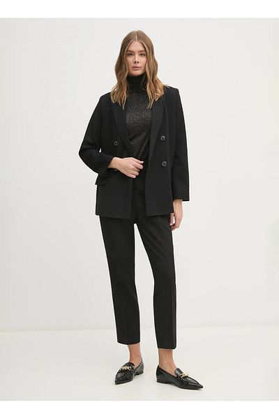 Sisley High Waist Jogger Black Women's Pants 4Zcwlf043