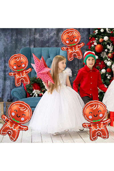 Partifabrik 70 см Новорічний тематичний фольгований балон у формі чоловічка з...