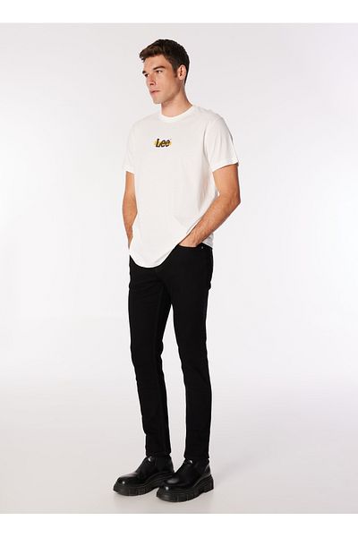 Lee Ανδρικό T-Shirt με λαιμόκοψη λευκό L 241521100   Λευκό T-Shirt