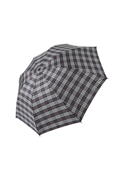 Angel Eyes Kare Desenli Siyah Kırmızı Beyaz Açılır Yağmura Dayanıklı Yarasa Ş...