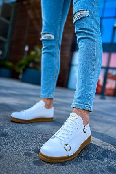 Chekich Segy CH191 CKT - Чоловіче взуття БІЛЕ, модель з бічною пряжкою