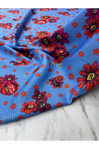 ipekkumaş Altın Simli Mavi Türkmen Desen Elbiselik Keten Kumaş Ürünümüz Adet ...