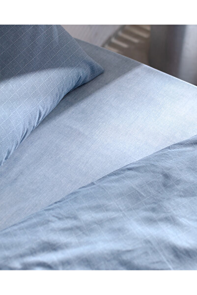 Madame Coco Odette Çift Kişilik %100 Pamuk Ranforce Baskılı Nevresim Takımı - Koyu Mavi