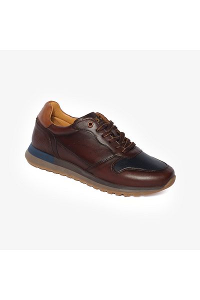 Greyder Men's Brown Genuine Leather Sneaker Shoes 4K1Ua16452