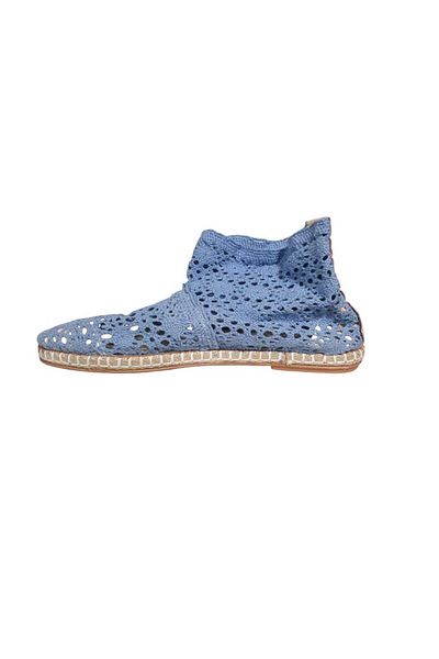 çetin ayakkabı Cizme de balerină de vară cu espadrille albastre zilnice de damă - Bereket Kundura