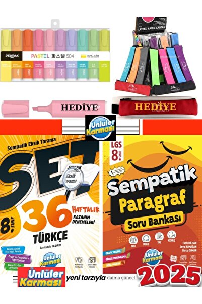 Ünlüler Karması 8. Sınıf Set 36 Hafta Türkçe +Sempatik Paragraf Soru  +Fosfor...