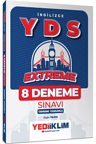 Yediiklim Yayınları Yds Ingilizce Extreme Tamamı Çözümlü 8 Deneme Sınavı