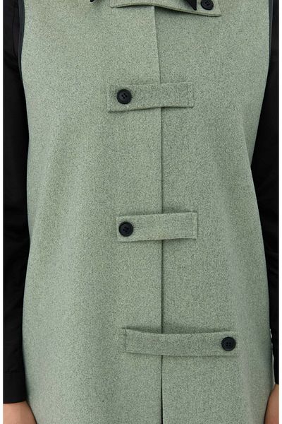 Fatma Atasoy Banded Mint Stamp Vest