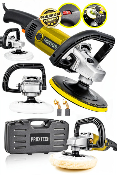 PROXTECH Profesyonel 6 Kademeli Devir Ayarlı Sünger Setli Zımpara Pasta Cila ...